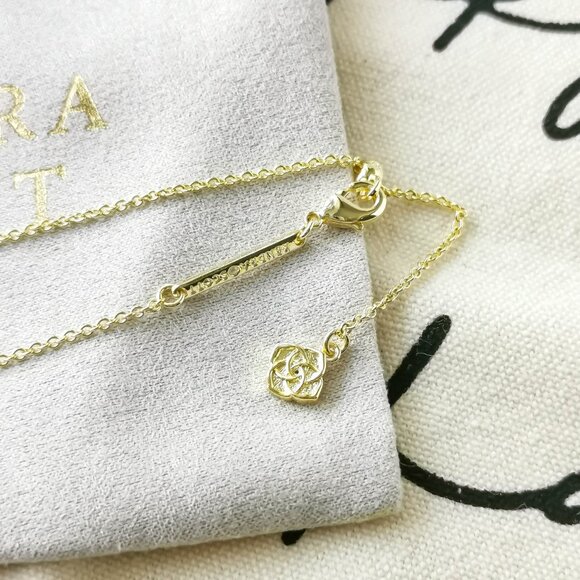 Kendra Scott Pendant Necklace - Elisa Cat Iridescent Drusy Gold - Picture 3 of 3